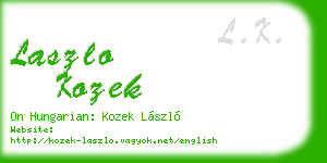 laszlo kozek business card